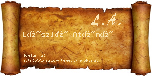 László Aténé névjegykártya